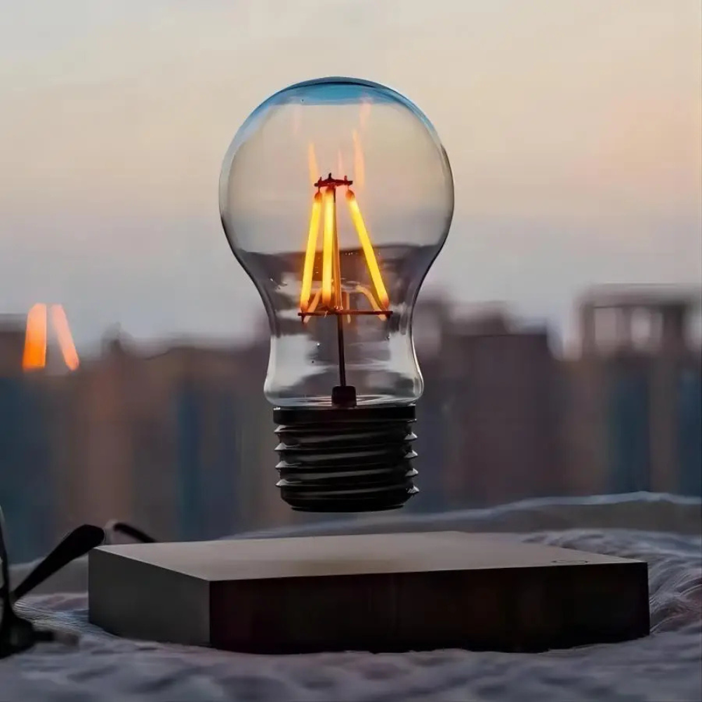 Magnetische Schwebelampe LED – Floating Bulb Tischlampe mit Touch-Schalter | Moderne Design-Deko für Büro & Zuhause