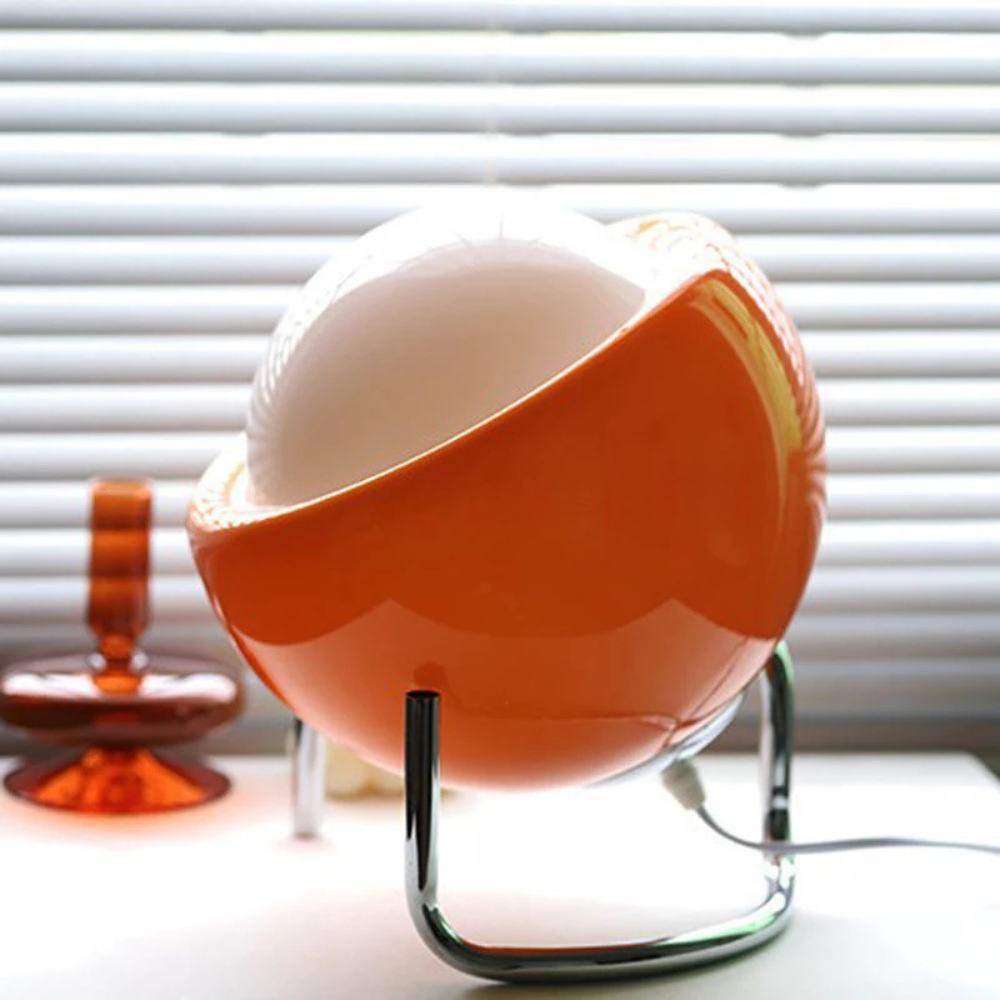 Bauhaus LED Tischlampe aus Glas – Retro Design Nachttischlampe für Schlafzimmer & Wohnzimmer, Nordic Design Tischleuchte