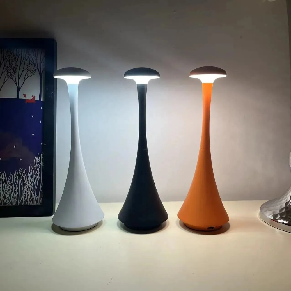 Kabellose LED Tischlampe dimmbar – Akku Tischleuchte USB wiederaufladbar, warmweiß 3000–6000K, IP54, moderne Design Tischlampe für Innen & Außen
