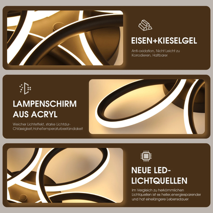 Moderne LED Deckenleuchte Blumen-Design 60W – Warmweiß 3000K, 6000lm, Integrierte LED Deckenlampe für Wohnzimmer & Schlafzimmer