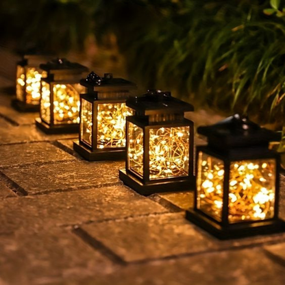 Solar Laterne Garten LED – Vintage Solarleuchte Außen, Warmweiß, Wetterfest (IP55) | Dekorative Gartenbeleuchtung ohne Kabel
