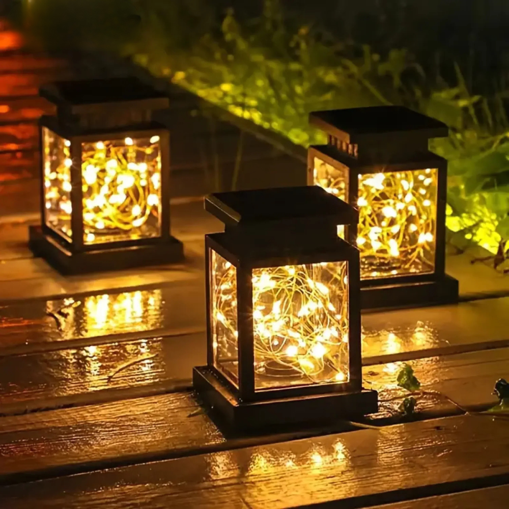 Solar Laterne Garten LED – Vintage Solarleuchte Außen, Warmweiß, Wetterfest (IP55) | Dekorative Gartenbeleuchtung ohne Kabel