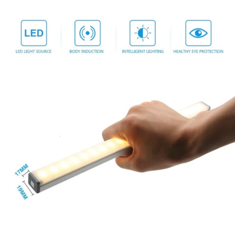 LED Bewegungsmelder Licht Kabellos – Unterbauleuchte mit Sensor, USB oder Batterie, Schrankbeleuchtung Warmweiß/Kaltweiß