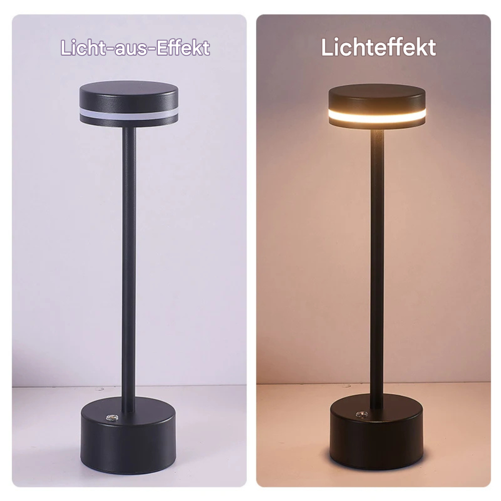Kabellose LED Tischlampe mit Akku – Touch Dimmer, USB-C, Warm- & Neutralweiß, Moderne Design Tischleuchte für Wohnzimmer & Schlafzimmer