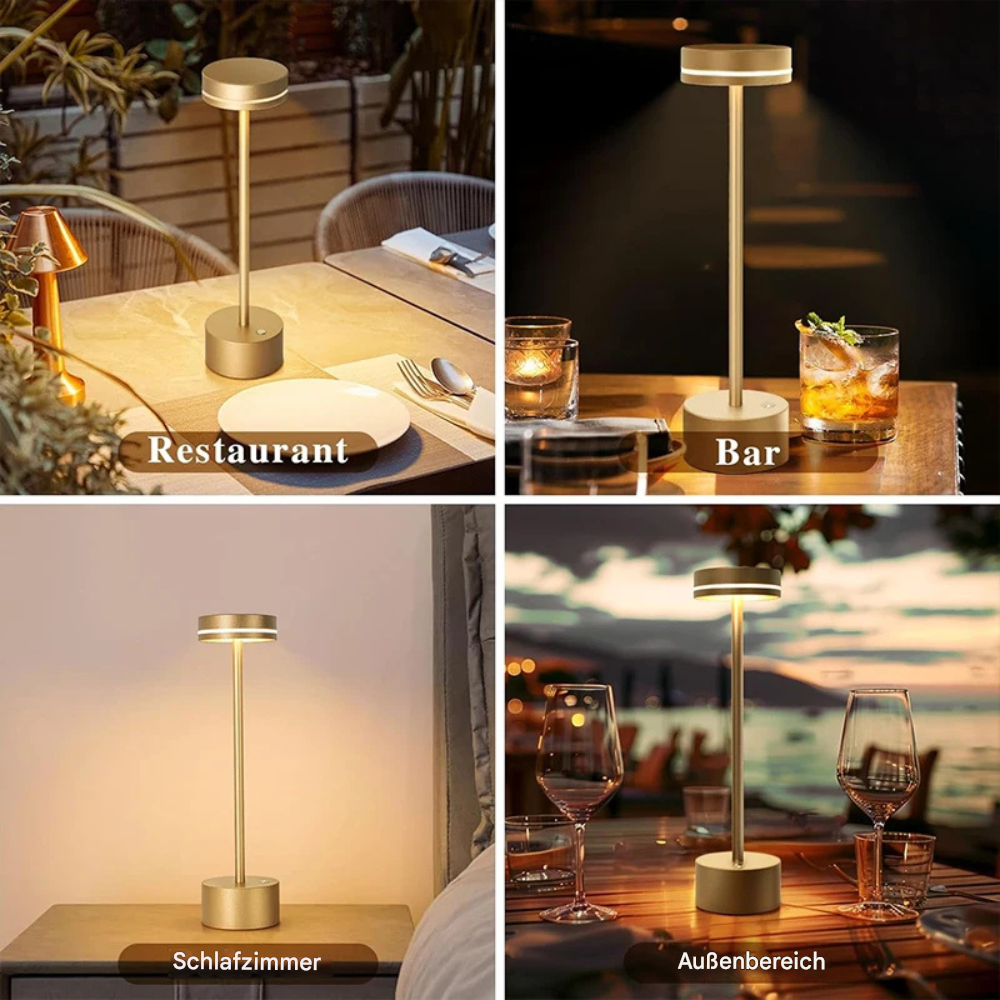 Kabellose LED Tischlampe mit Akku – Touch Dimmer, USB-C, Warm- & Neutralweiß, Moderne Design Tischleuchte für Wohnzimmer & Schlafzimmer