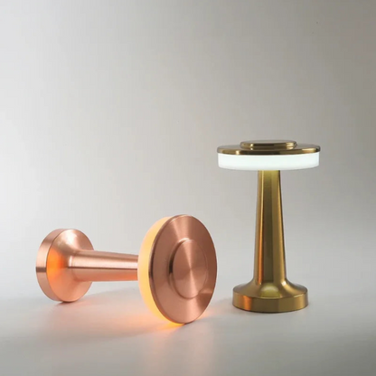 Kabellose LED Akku Tischlampe – Dimmbare Metall-Tischleuchte mit Touch-Steuerung für Wohnzimmer & Schlafzimmer