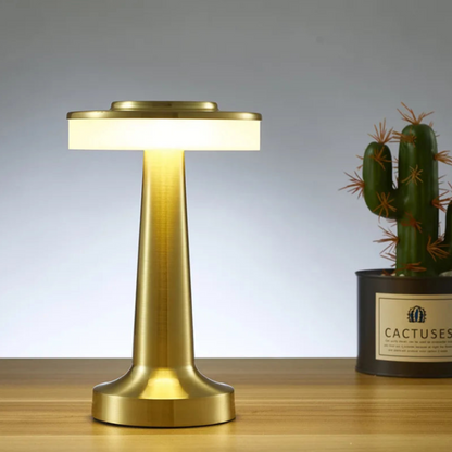 Kabellose LED Akku Tischlampe – Dimmbare Metall-Tischleuchte mit Touch-Steuerung für Wohnzimmer & Schlafzimmer