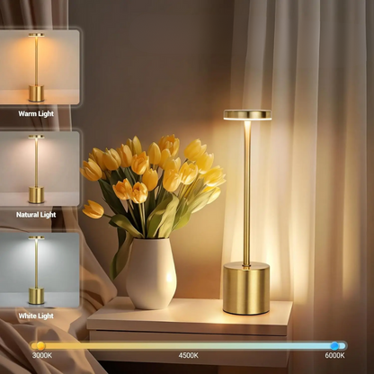 Kabellose LED Tischlampe mit Akku – Dimmbare USB-C Designlampe für Wohnzimmer, Schlafzimmer & Restaurant