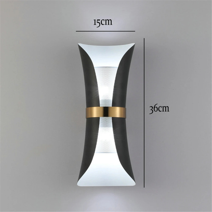 Modern Up-Down LED Wandleuchte Weiß-Gold – Designer Wandlampe Innenbeleuchtung GU10