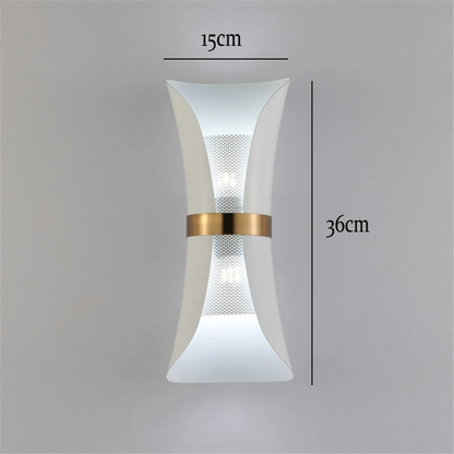 Modern Up-Down LED Wandleuchte Weiß-Gold – Designer Wandlampe Innenbeleuchtung GU10