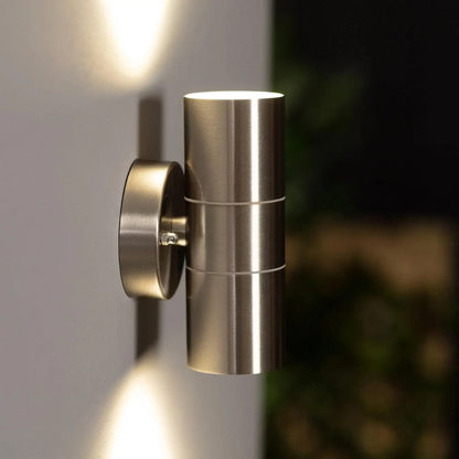 Edelstahl Außenwandleuchte Up & Down – GU10 Wandlampe für Außen & Innen, IP44