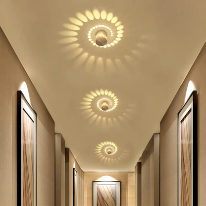 Moderne LED Wandleuchte Innen aus Aluminium – Design Wandlampe mit Effektlicht & indirekter Beleuchtung für Wohnzimmer, Flur & Schlafzimmer