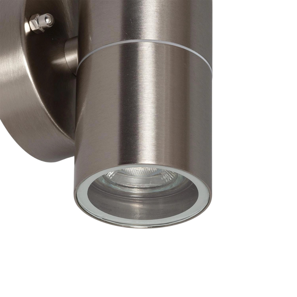 Edelstahl Außenwandleuchte Up & Down – GU10 Wandlampe für Außen & Innen, IP44