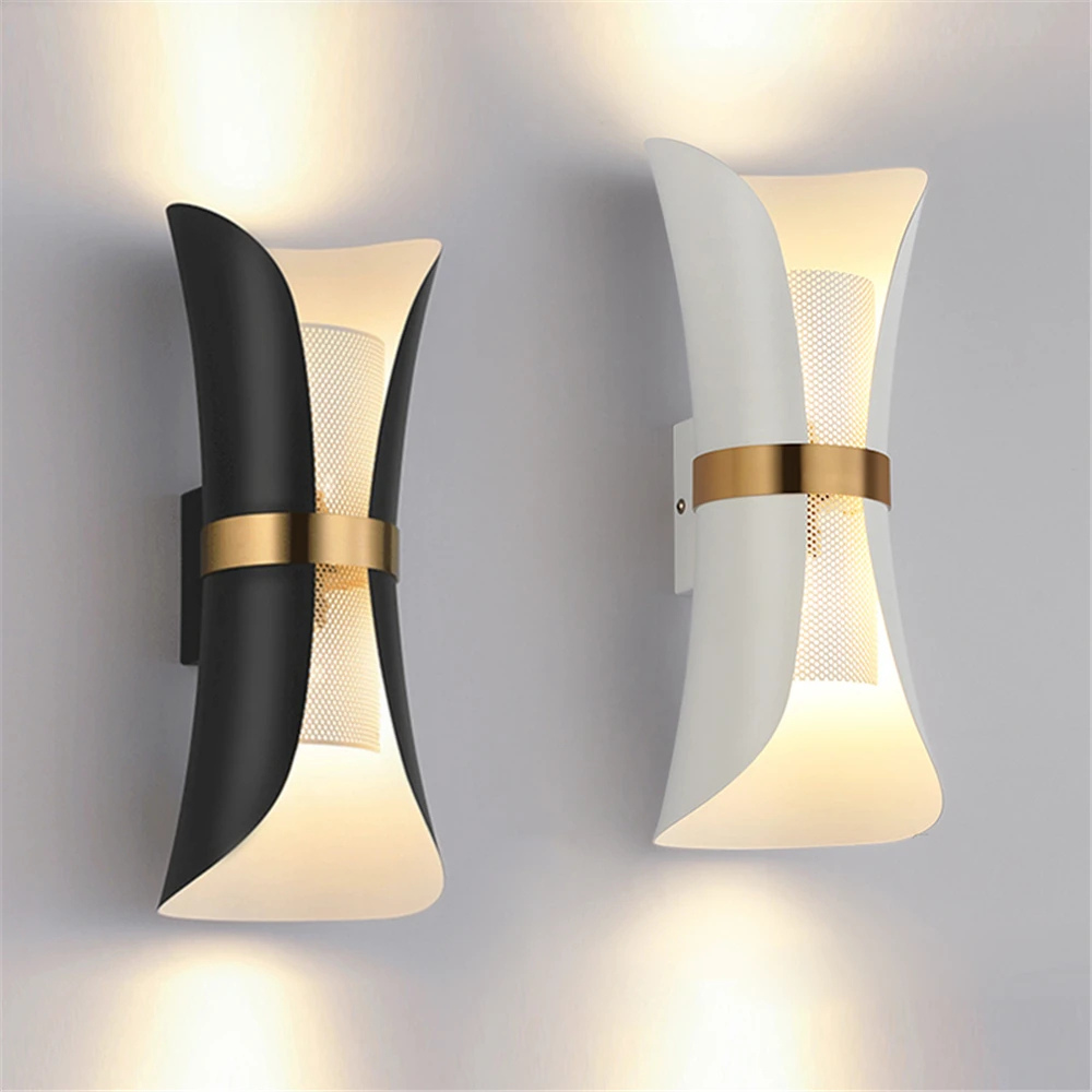 Modern Up-Down LED Wandleuchte Weiß-Gold – Designer Wandlampe Innenbeleuchtung GU10