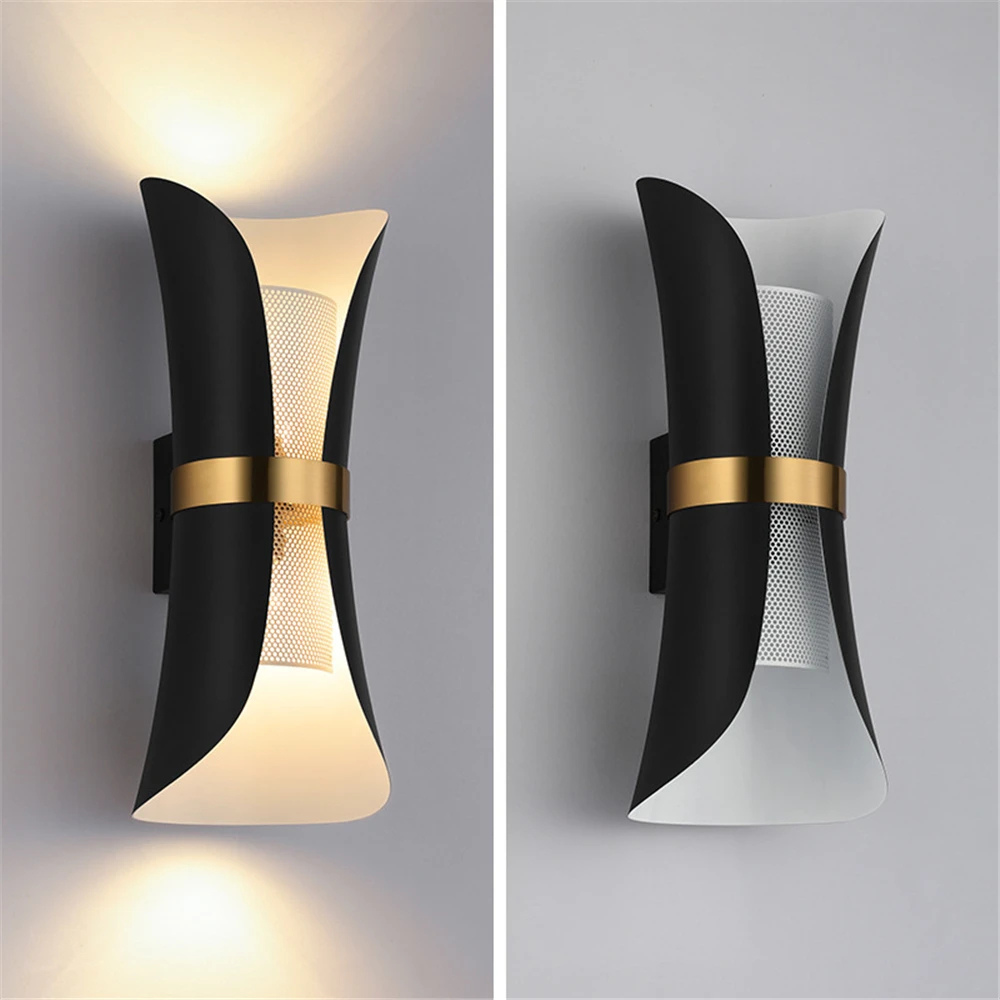 Modern Up-Down LED Wandleuchte Weiß-Gold – Designer Wandlampe Innenbeleuchtung GU10