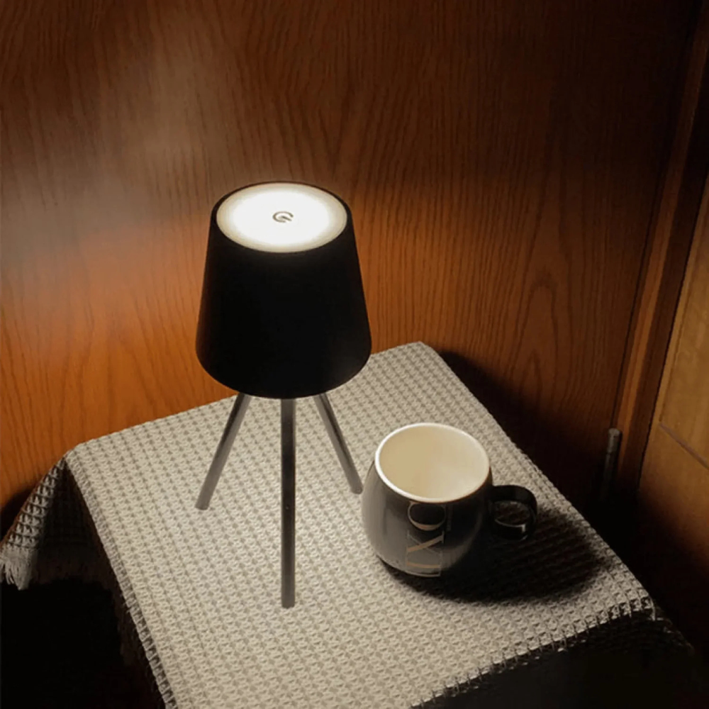 LED Tischlampe Kabellos mit Akku – Moderne Nachttischlampe Touch Dimmbar | Design Nachtlicht Schlafzimmer