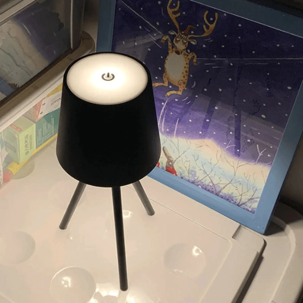 LED Tischlampe Kabellos mit Akku – Moderne Nachttischlampe Touch Dimmbar | Design Nachtlicht Schlafzimmer